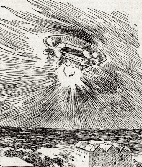 Mystery airship as described by witness 1986