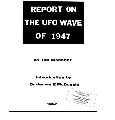 Report on the UFO Wave of 1947 cover
