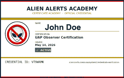 Alien Alerts Academy Identification